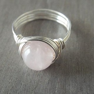 6.5 ratti stone pure rose quartz Silver Ring for unisex by JAIPUR GEMSTONE
