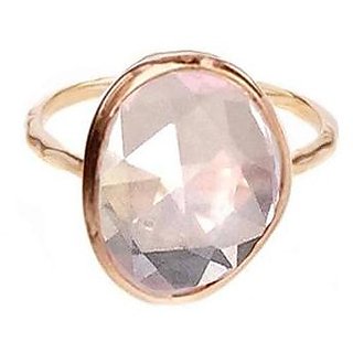 rose quartz 7 Ratti 100% Original Gemstone Asthdhatu gold plated Ring by JAIPUR GEMSTONE