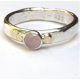 Silver rose quartz  Stone Ring 6.5 carat by JAIPUR GEMSTONE