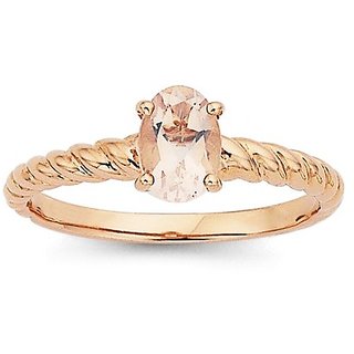 rose quartz ADJUSTABLE gold plated RING WITH NATURAL AND CERTIFIED 7 RATTI by JAIPUR GEMSTONE