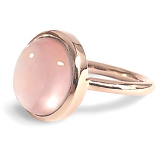 Unheated 6.5 Carat  rose quartz Gold plated Ring 100% Original & Certified Stone by JAIPUR GEMSTONE