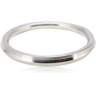 KESAR ZEMS Stainless Steel Kada White Bracelet for Men-A (Size2.9 Inch)