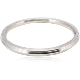 KESAR ZEMS Stainless Steel White Kada for Men  Women (Size2.7 Inch)