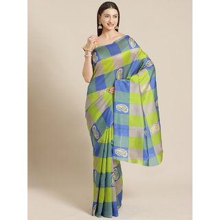 Sharda Creation Multicolour Art silk Saree - Sarees | Buy online on ZillyBuy