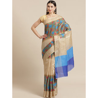 Sharda Creation Grey Flower Printed Saree - Sarees | Buy online on ZillyBuy