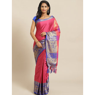 Sharda Creation Wine And Blue Embellished Saree - Sarees | Buy online on ZillyBuy