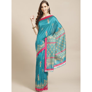 Sharda Creation Rama Animal Print Saree - Sarees | Buy online on ZillyBuy