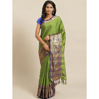 Sharda Creation Green And Pink Embellished saree - Sarees | Buy online on ZillyBuy