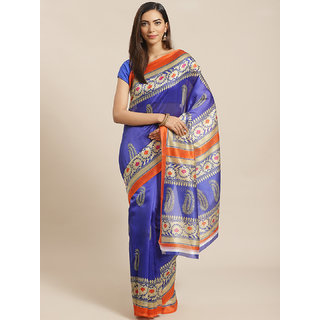 Sharda Creation Blue Mysore Silk Saree - Sarees | Buy online on ZillyBuy