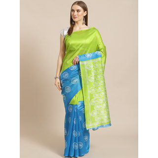 Sharda Creation Blue And Green Mysore Silk Saree - Sarees | Buy online on ZillyBuy