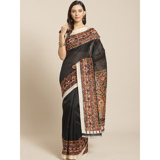 Sharda Creation Black Animal Printed Saree - Sarees | Buy online on ZillyBuy