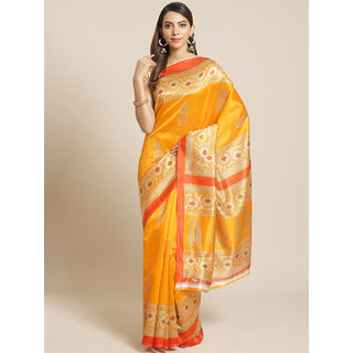Sharda Creation Yellow Mysore Silk Saree - Sarees | Buy online on ZillyBuy