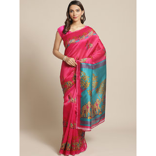 Sharda Creation Pink Mysore Silk Saree - Sarees | Buy online on ZillyBuy