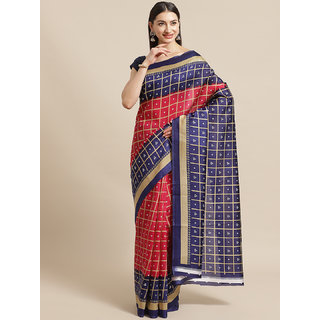 Sharda Creation Pink And Blue Bandhani Print Saree - Sarees | Buy online on ZillyBuy