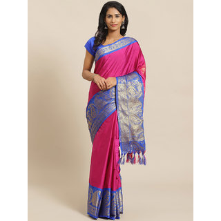 Sharda Creation Wine And Blue Embellished Saree - Sarees | Buy online on ZillyBuy