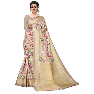 BHAKARWADi Women's Khadi silk Saree with Blouse Piece - Sarees | Buy online on ZillyBuy