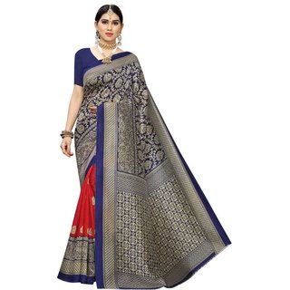 Sharda Creation Red And Blue Colour Mysore Silk Saree - Sarees | Buy online on ZillyBuy