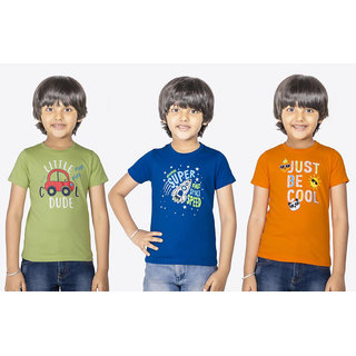 kavya fashion kids round collar t shirt pack of 3