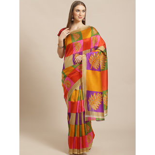Sharda Creation Multicolour Mysore Silk Saree - Sarees | Buy online on ZillyBuy