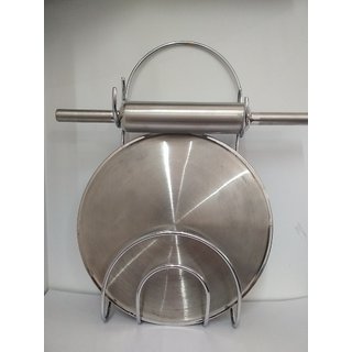 Shiraz Stainless Steel  Chakla Belan Stand - Cookware | Buy online on ZillyBuy