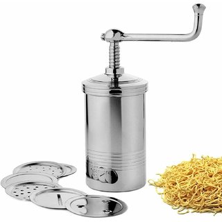 Stainless Steel Sev Chakli Maker/Murukku Maker/Sancha Machine with 6 Different Jalis - Cookware | Buy online on ZillyBuy