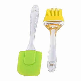 Geet Silicone Spatula and Pastry Brush for Cake Mixer, Decorating, Cooking, Baking (Multicolour, Standard Size) - Cookware | Buy online on ZillyBuy
