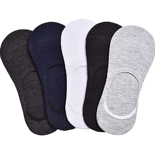 Eastern Club Anti-Slip Unisex Cotton Invisible No show Cotton Loafer Socks with anti slip silicon grip ( Pack of 5) - Socks | Buy online on ZillyBuy