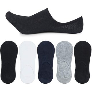 Eastern Club Cotton Invisible No show Cotton Loafer Socks with anti slip silicon grip ( (multi-colour Pack of 5) - Socks | Buy online on ZillyBuy