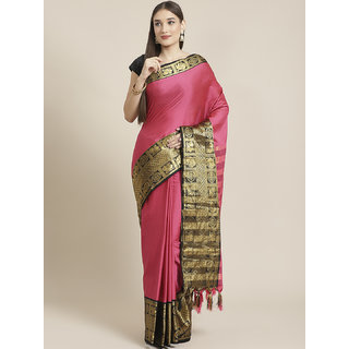 Sharda Creation Women's Pink Embellished With Blouse Saree - Sarees | Buy online on ZillyBuy