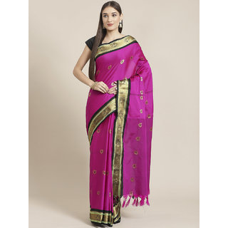 Sharda Creation Women's Pink Embellished With Blouse Saree - Sarees | Buy online on ZillyBuy