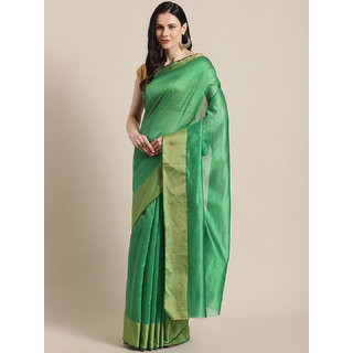 Sharda Creation Women's Green Washed With Blouse Saree - Sarees | Buy online on ZillyBuy