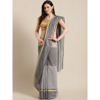 Sharda Creation Women's Grey Washed With Blouse Saree - Sarees | Buy online on ZillyBuy