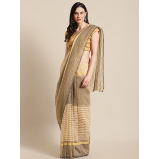 Sharda Creation Women's Brown Washed With Blouse Saree - Sarees | Buy online on ZillyBuy