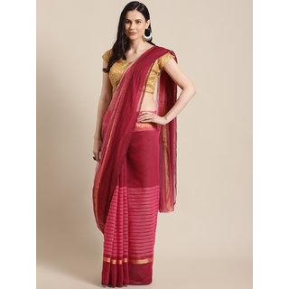 Sharda Creation Women's Pink Washed With Blouse Saree - Sarees | Buy online on ZillyBuy