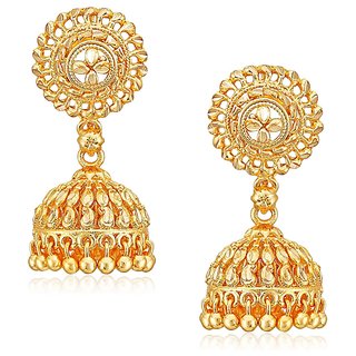 Tradtional 1gm jumkhi gold n micron plated - Earrings | Buy online on ZillyBuy