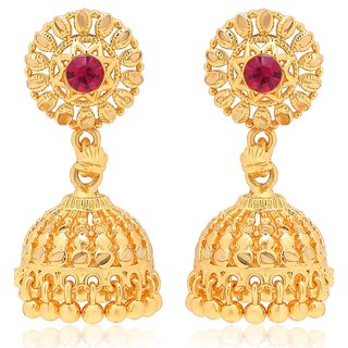 luv fashion Tradtional 1gm jumkhi gold n micron plated