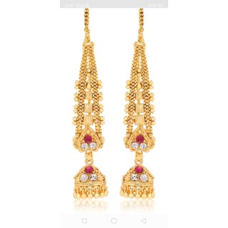 luv fashion Tradtional 1gm jumkhi gold n micron plated