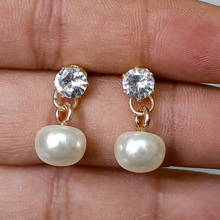 luv fashion western look zircon pearl earring - Earrings | Buy online on ZillyBuy