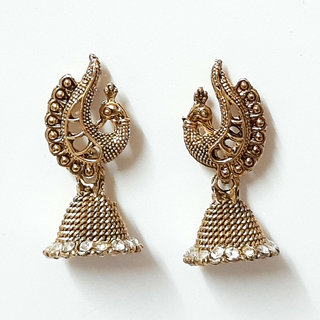 luv fashion gold oxidized jhumkis - Earrings | Buy online on ZillyBuy