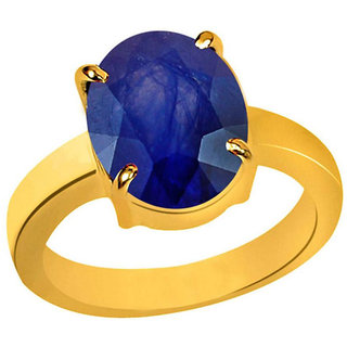 RS JEWELLERS Gemstones 5.55 Ratti Natural Certified BLUE SAPPHIRE neelam Gemstone Panchdhatu Ring , Birthstone Astrology