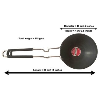 MACCOOK HARD ANODISED ALUMINIUM BLACK -TADKA PAN (Frypan - Cookware | Buy online on ZillyBuy