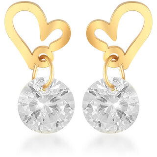 Vighnaharta Valentine Gift CZ Gold Plated alloy Drop Earring for Women and Girls - Earrings | Buy online on ZillyBuy