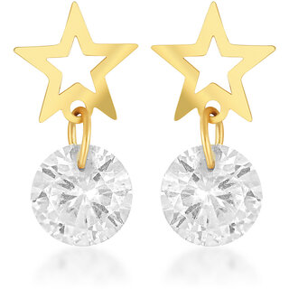 Vighnaharta Valentine Gift CZ Gold Plated alloy Drop Earring for Women and Girls - Earrings | Buy online on ZillyBuy