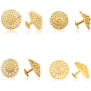 Vighnaharta Sizzling Fancy Alloy Gold Plated Stud Earring Combo set For Women and Girls - Earrings | Buy online on ZillyBuy