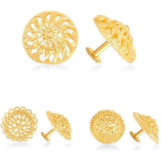 Allure Graceful Alloy Gold Plated Stud Earring Combo set For Women and Girls - Earrings | Buy online on ZillyBuy