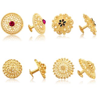 Vighnaharta Sizzling Fancy Alloy Gold Plated Stud Earring Combo set For Women and Girls - Earrings | Buy online on ZillyBuy
