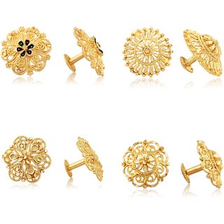 Vighnaharta Sizzling Charming Alloy Gold Plated Stud Earring Combo set For Women and Girls - Earrings | Buy online on ZillyBuy