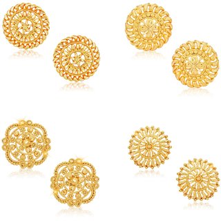 Vighnaharta Sizzling Charming Alloy Gold Plated Stud Earring Combo set For Women and Girls - Earrings | Buy online on ZillyBuy