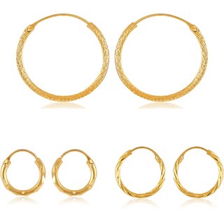 Shimmering Bejeweled Alloy Gold Plated Stud Earring Combo set For Women and Girls - Earrings | Buy online on ZillyBuy