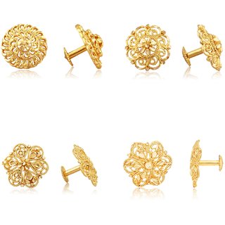 Vighnaharta Allure Graceful Alloy Gold Plated Stud Earring Combo set For Women and Girls - Earrings | Buy online on ZillyBuy
